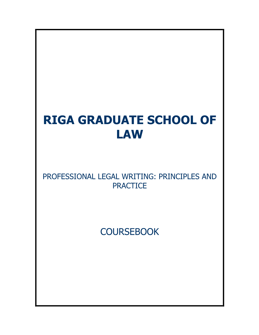 Riga Graduate School of Law