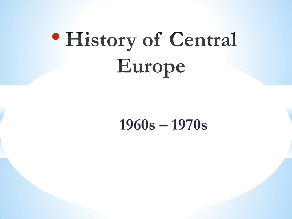 History of Central Europe