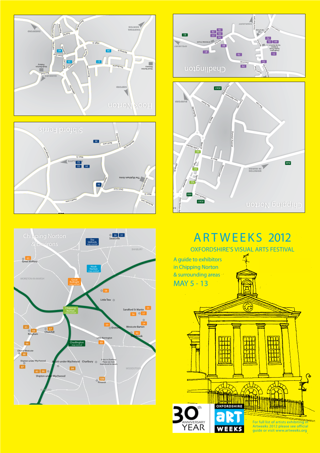 ARTWEEKS 2012 & Environs Map Overleaf BANBURY OXFORDSHIRE's VISUAL ARTS FESTIVAL