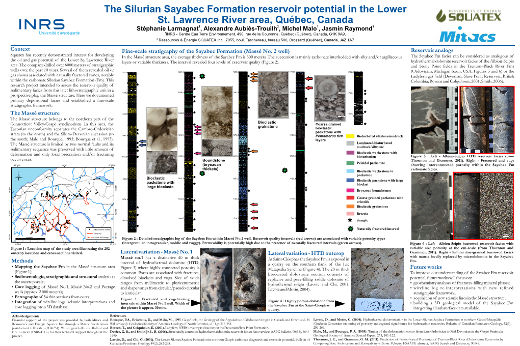 The Silurian Sayabec Formation Reservoir Potential in the Lower St