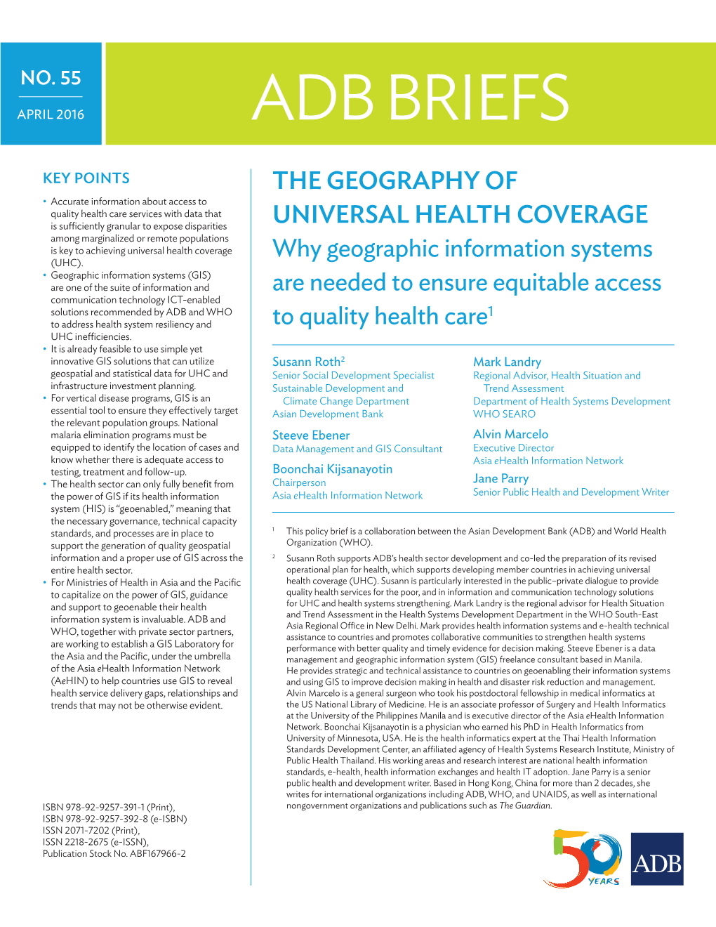 The Geography of Universal Health Coverage NO