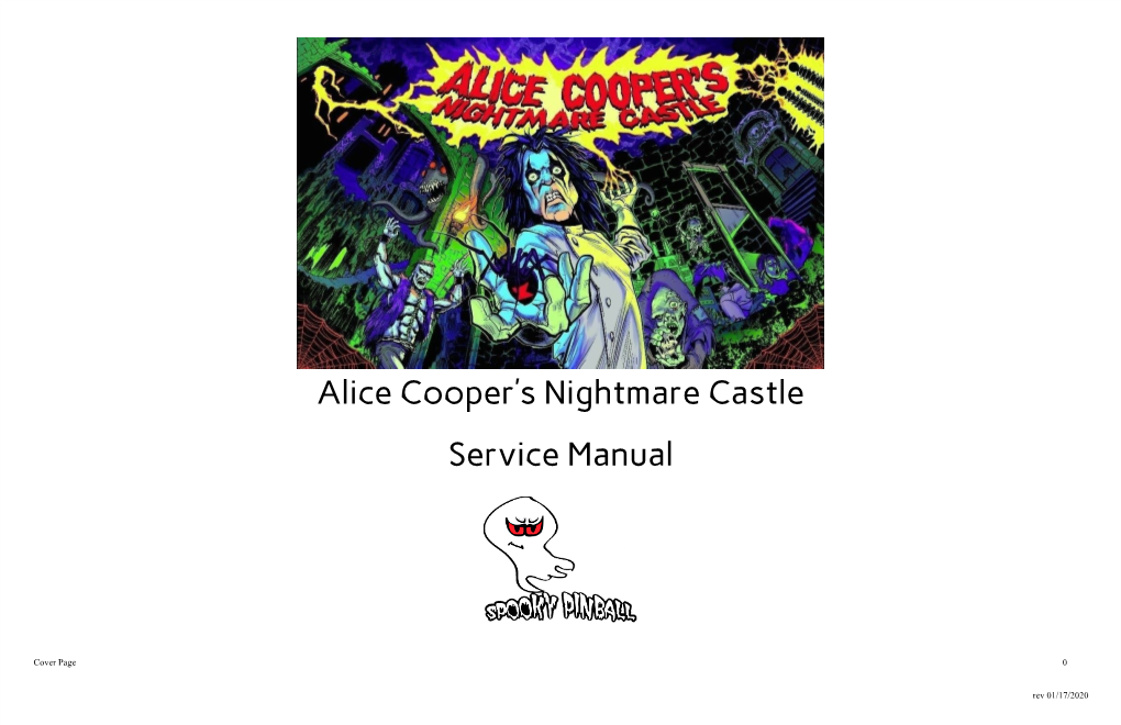 Alice Cooper's Nightmare Castle Service Manual