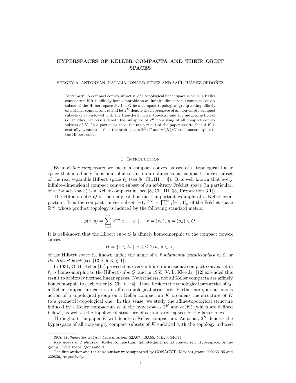 Hyperspaces of Keller Compacta and Their Orbit Spaces