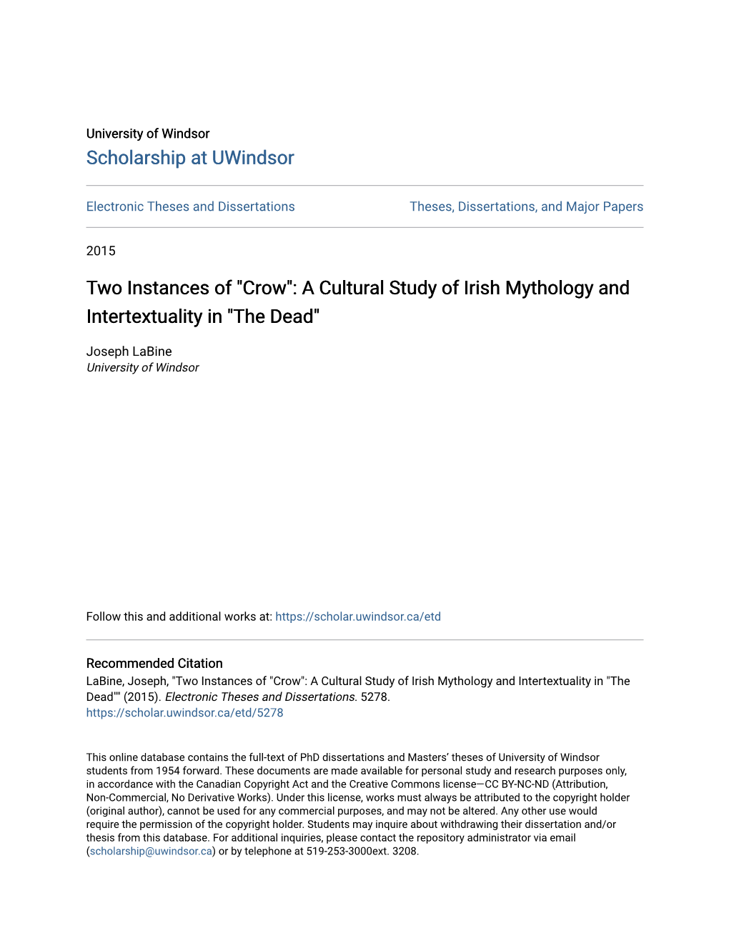 A Cultural Study of Irish Mythology and Intertextuality in 