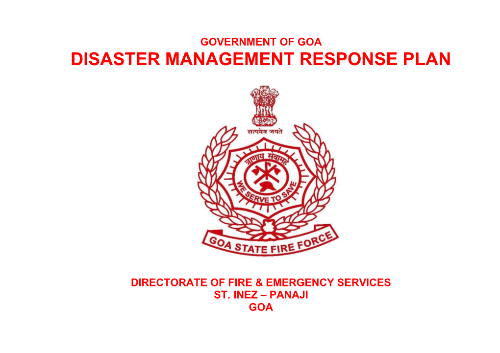 Disaster Management Response Plan