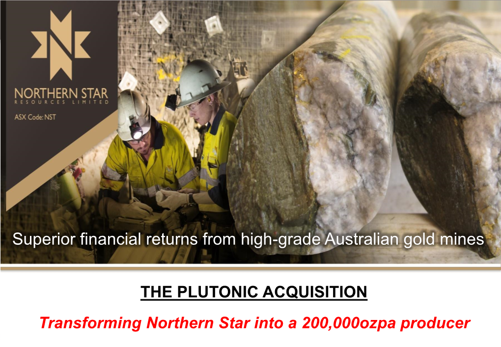 Superior Financial Returns from High-Grade Australian Gold Mines