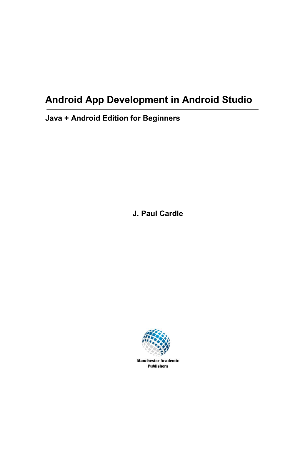 Android App Development in Android Studio