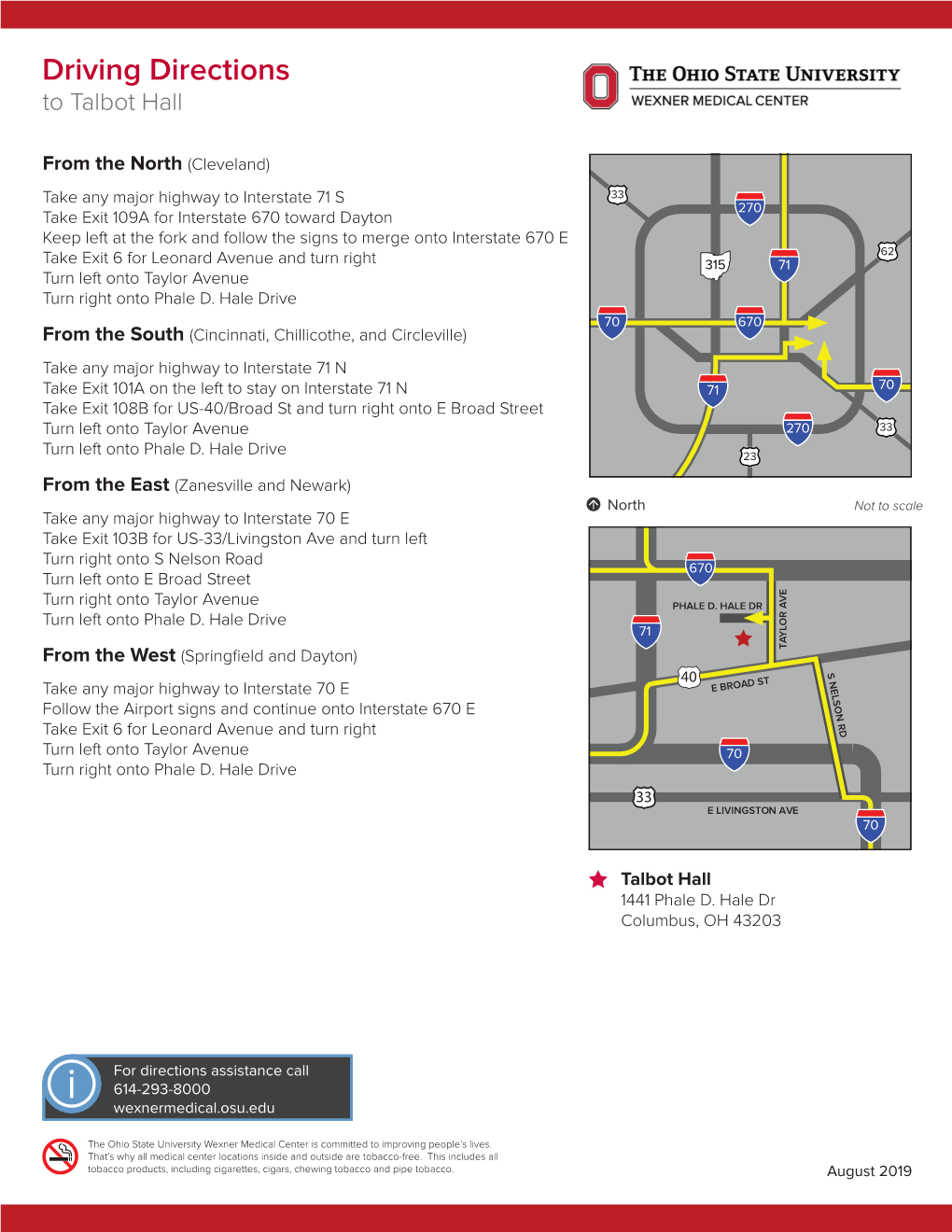 Driving Directions to Talbot Hall