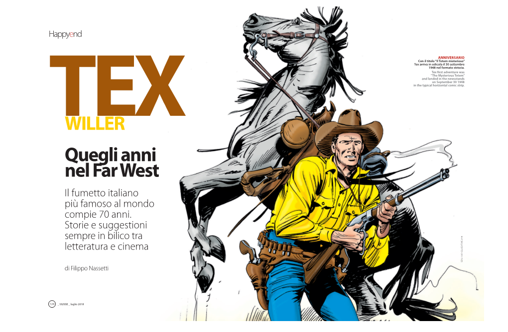 TEX WILLER Quegli Anni Nel Far West