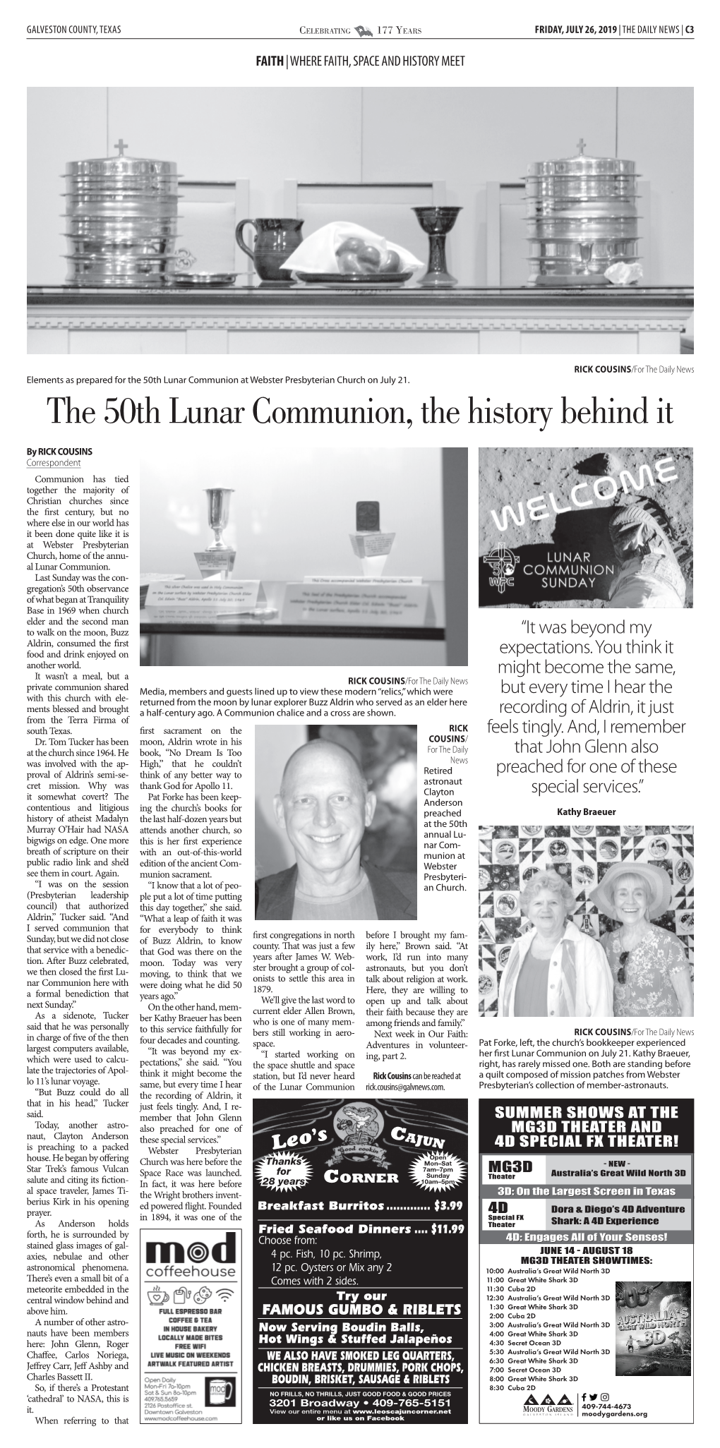 The 50Th Lunar Communion, the History Behind It