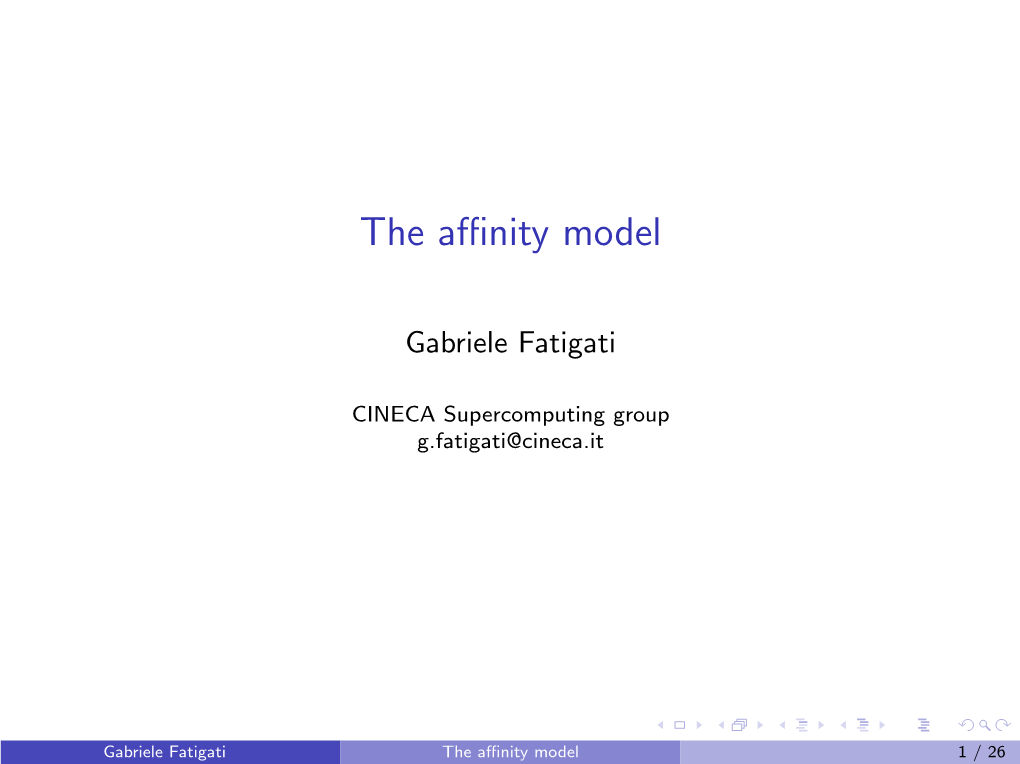 The Affinity Model