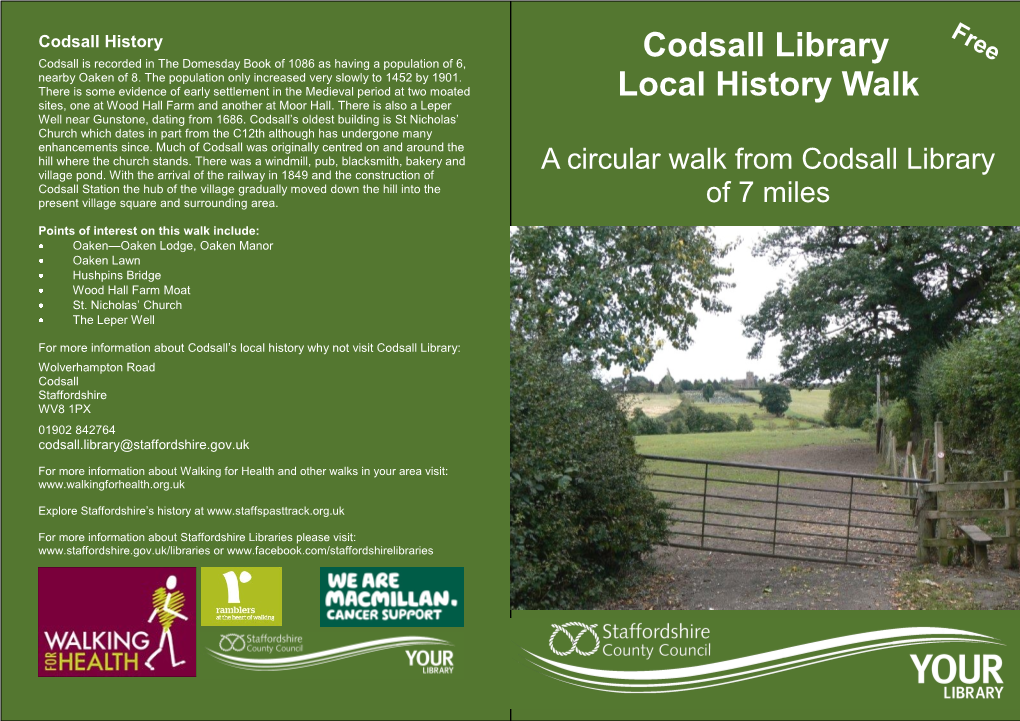 Codsall Library Local History Walk