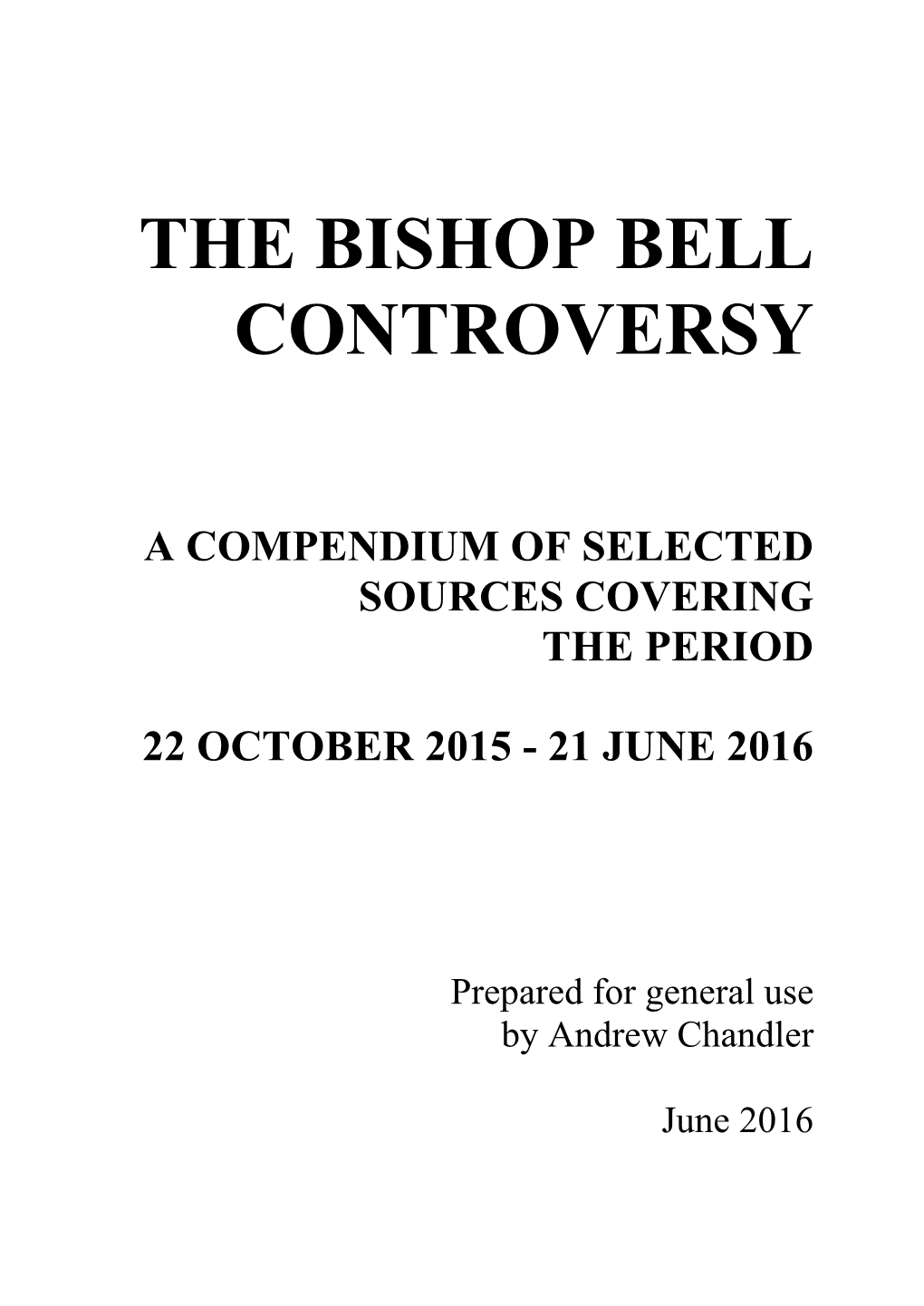 Bishop George Bell Compendium