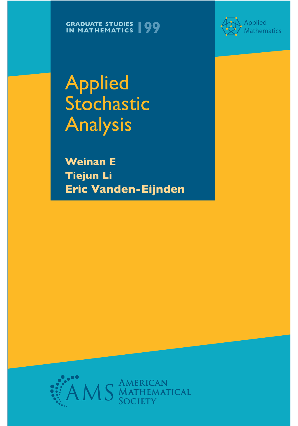 Applied Stochastic Analysis