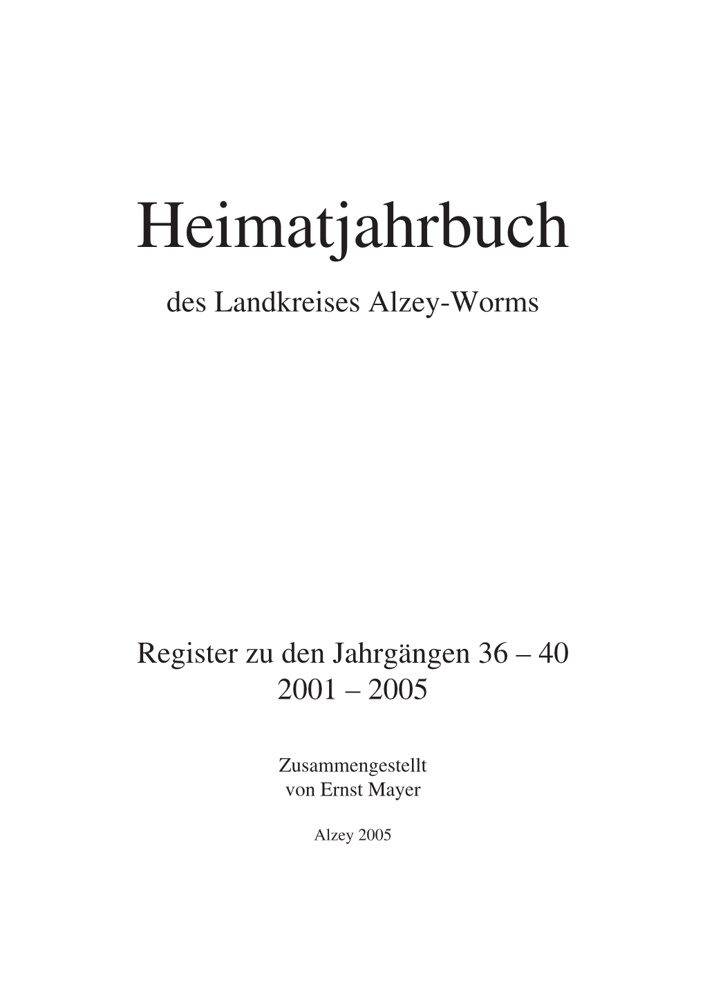 Heimatjahrbuch-Register