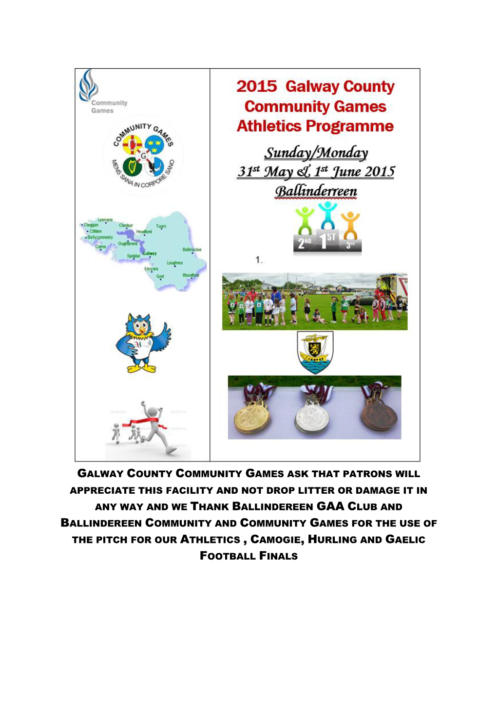 Galway County Community Games Ask That Patrons