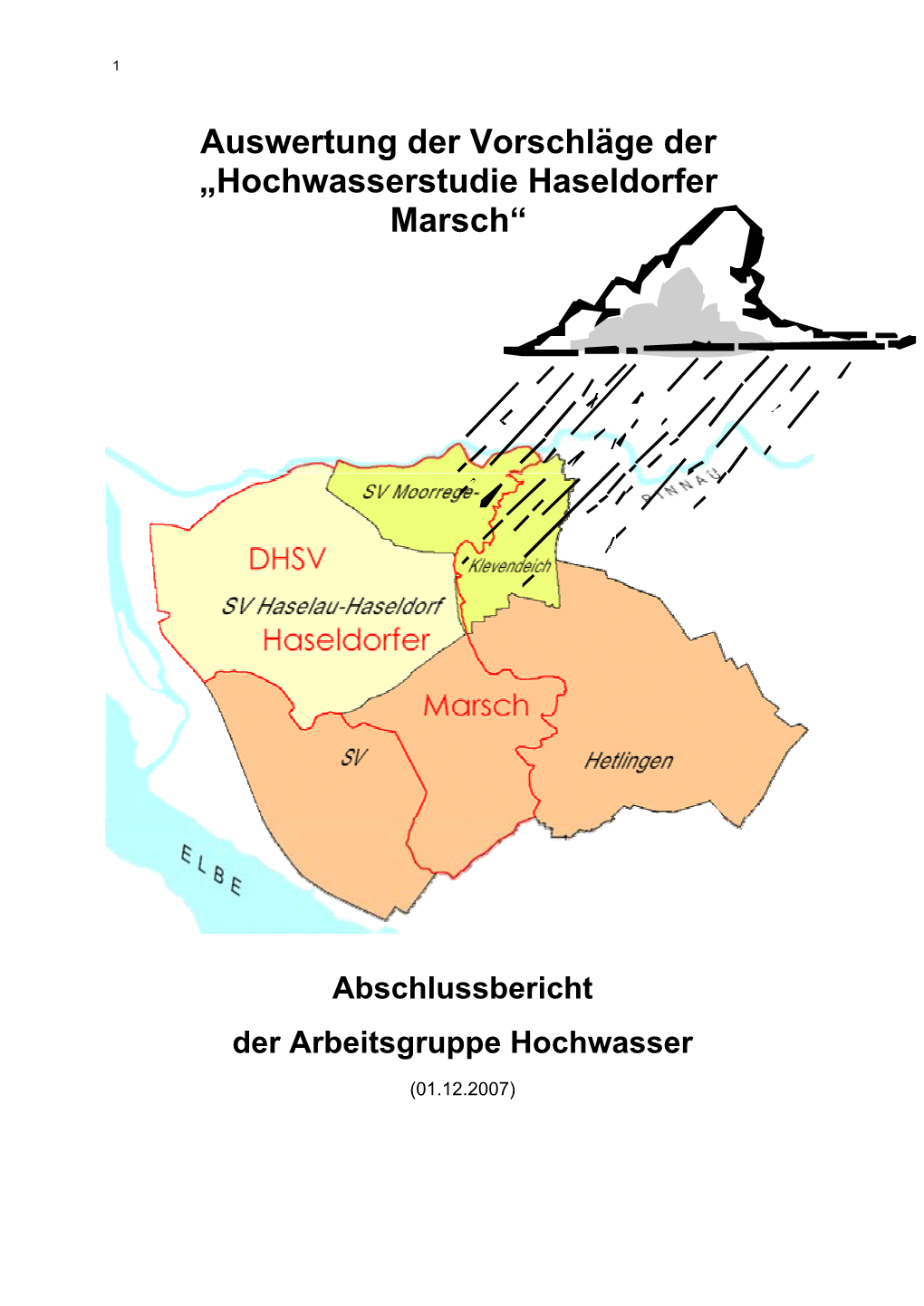 Auswertung Der Vorschläge Der „Hochwasserstudie Haseldorfer Marsch“