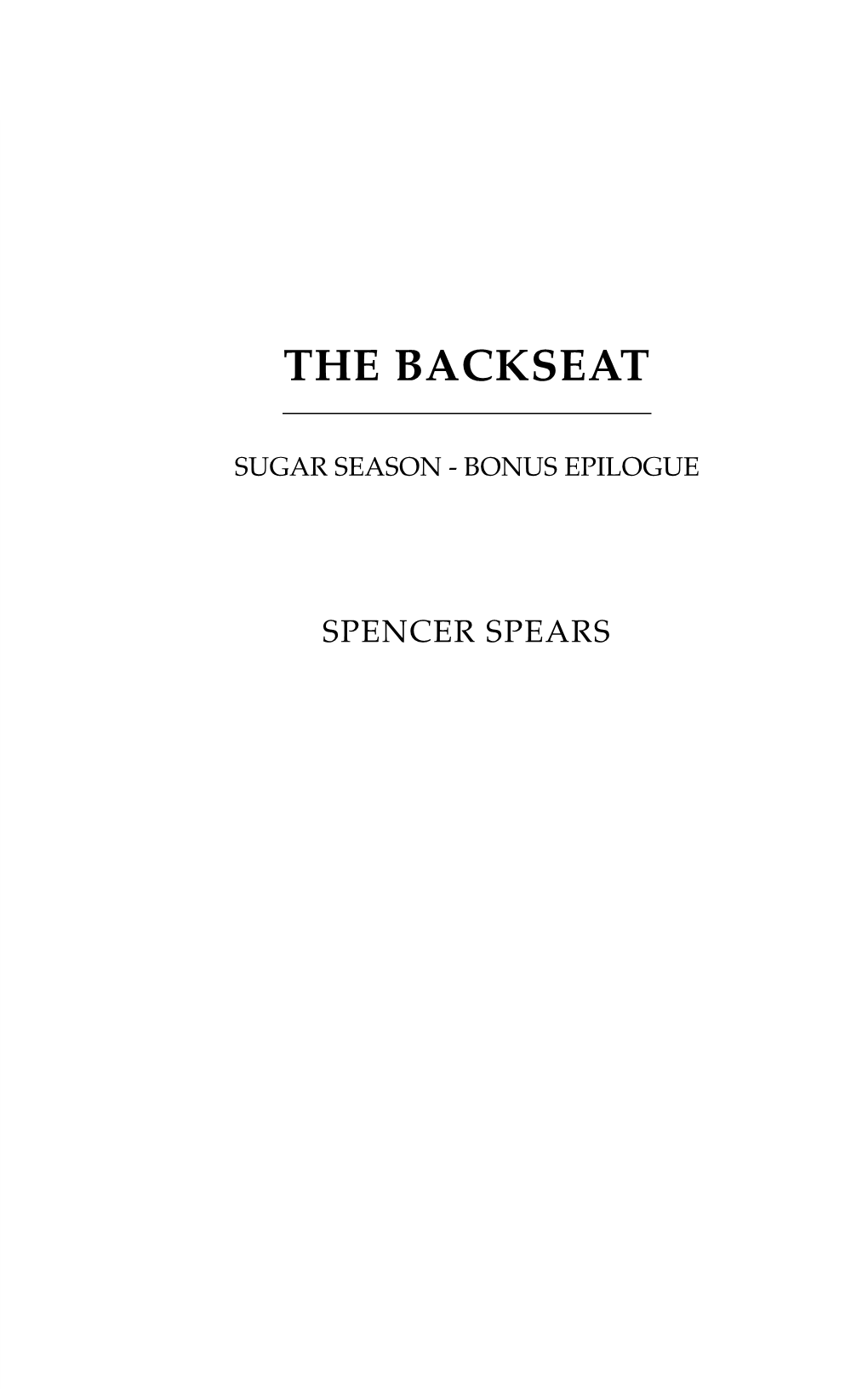 The Backseat –