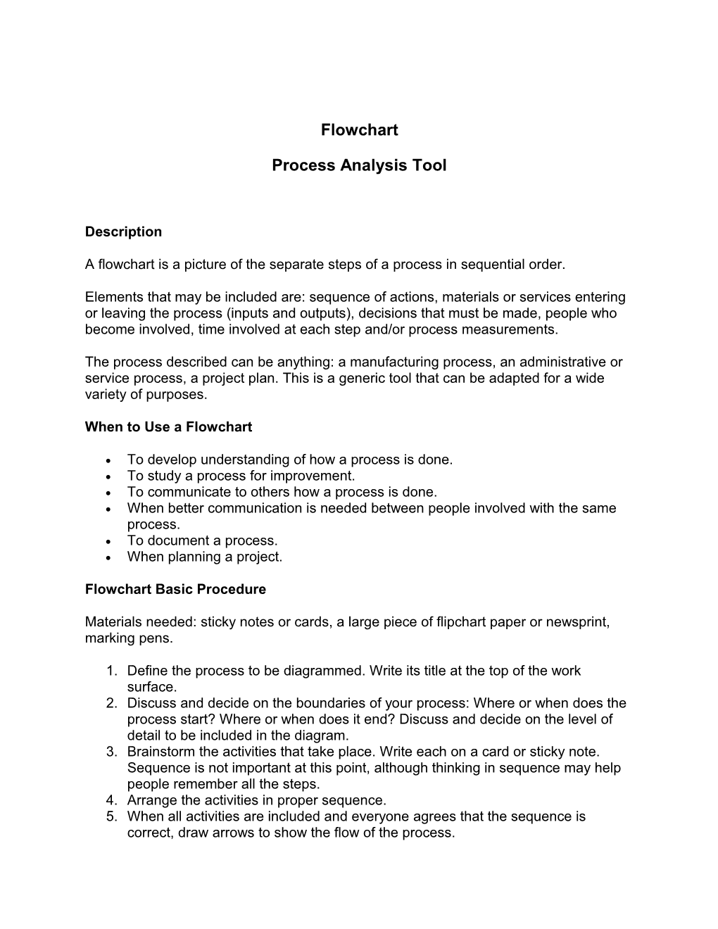 Process Analysis Tool