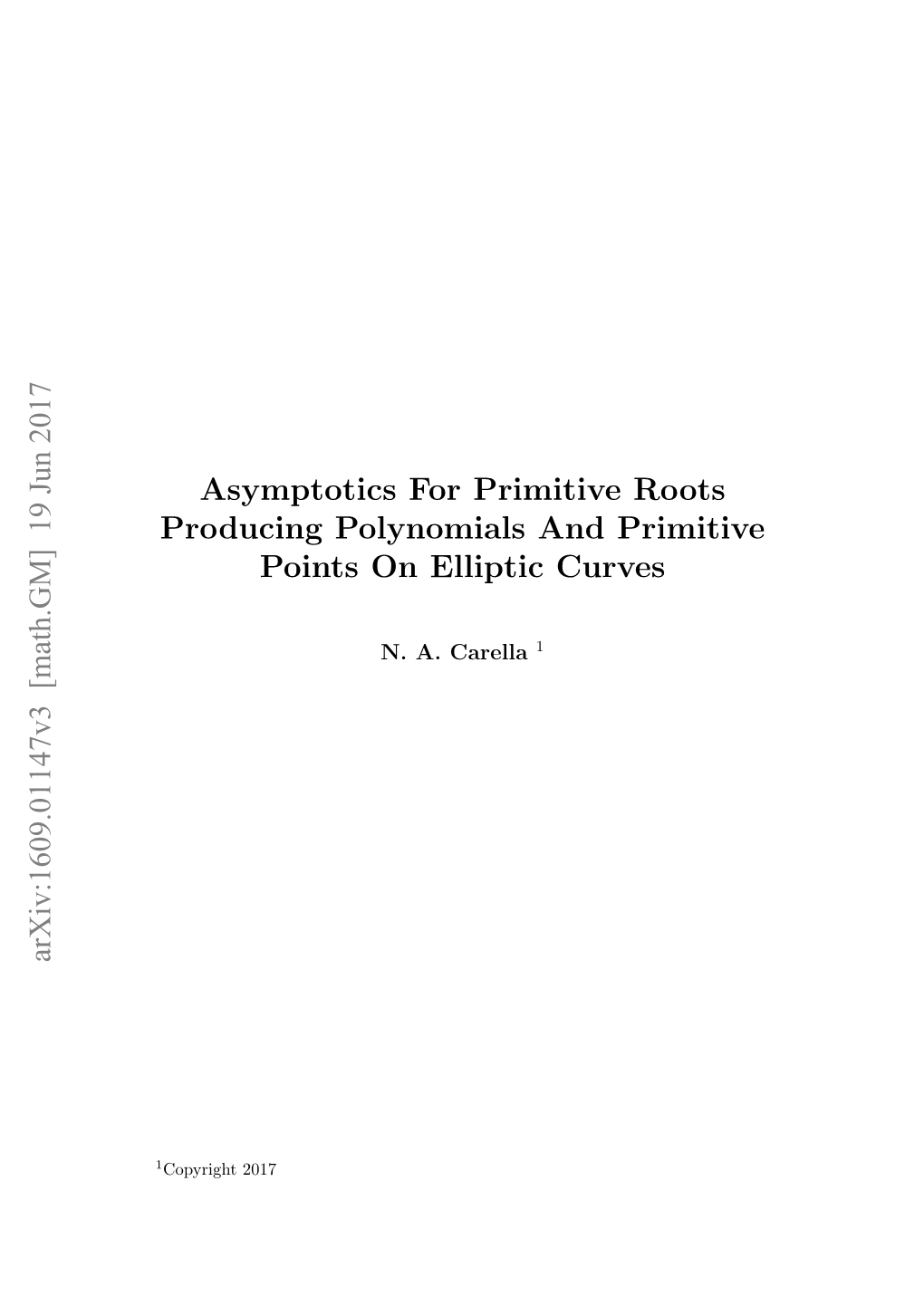 Asymptotics for Primitive Roots Producing Polynomials and Primitive Points on Elliptic Curves