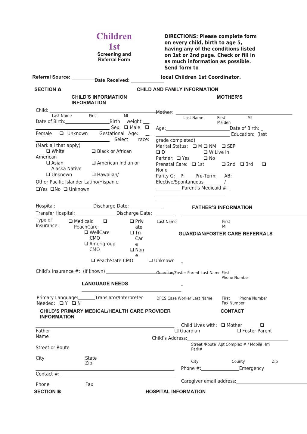 Screening and Referral Form s1