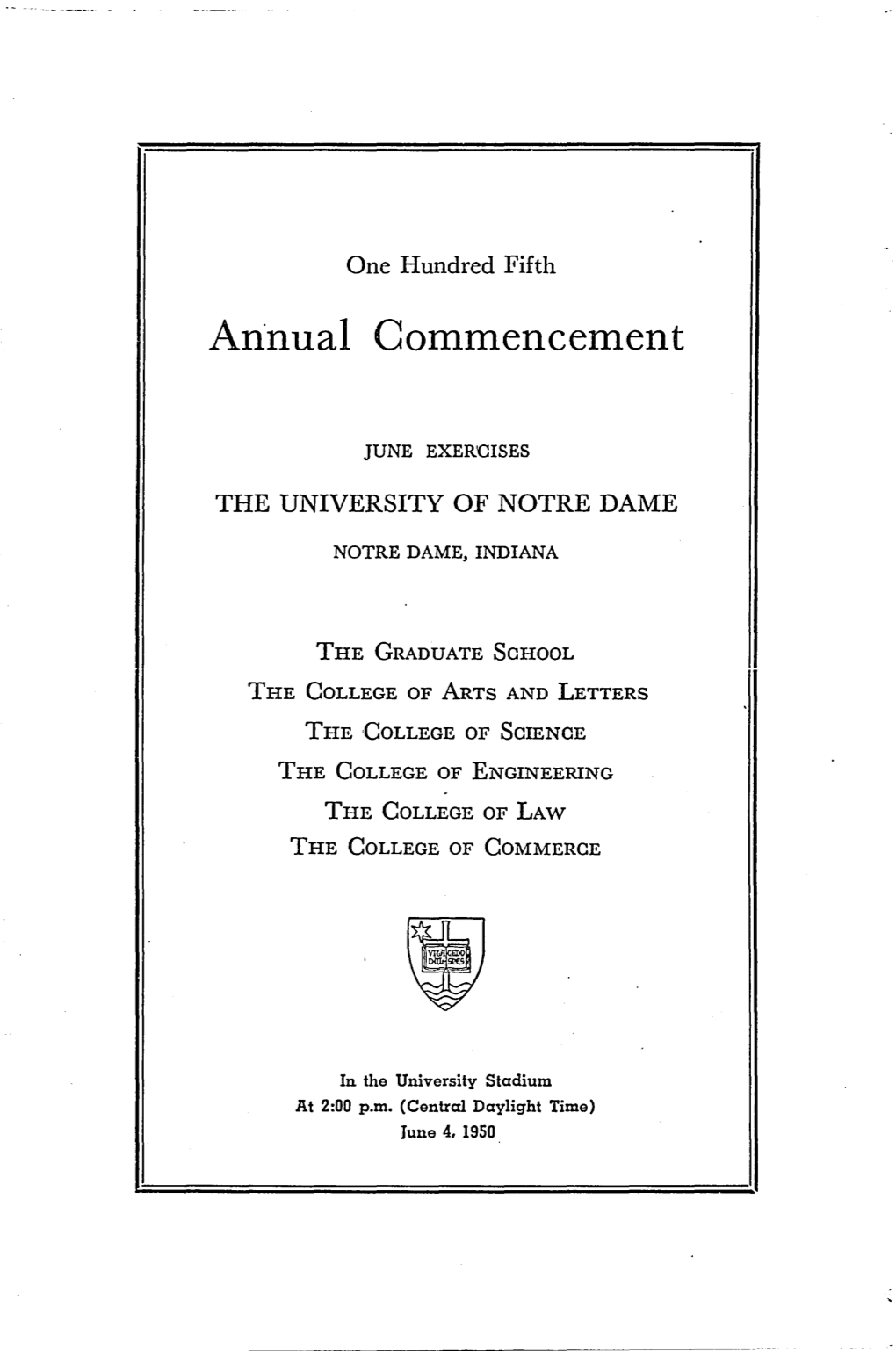 Annual Commencement