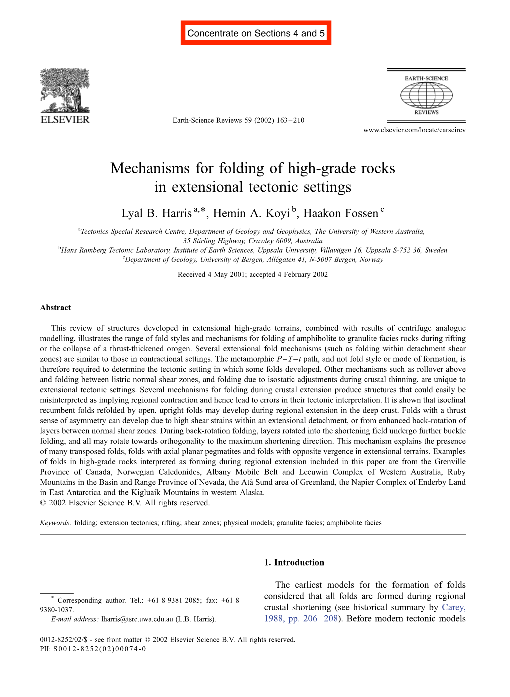 Mechanisms for Folding of High-Grade Rocks in Extensional Tectonic Settings