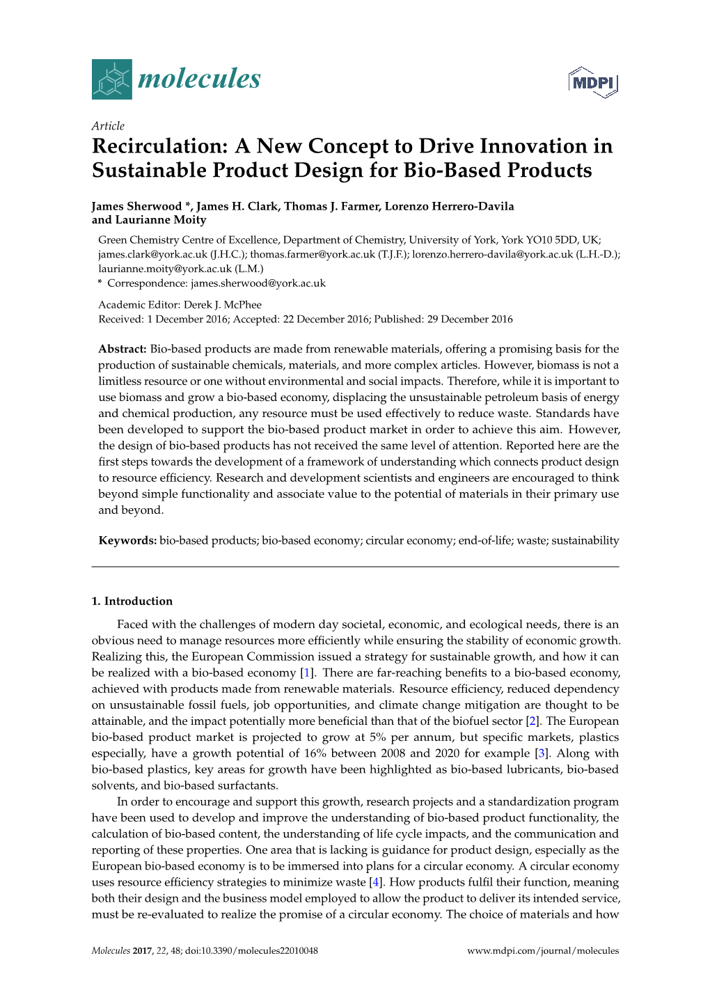 A New Concept to Drive Innovation in Sustainable Product Design for Bio-Based Products