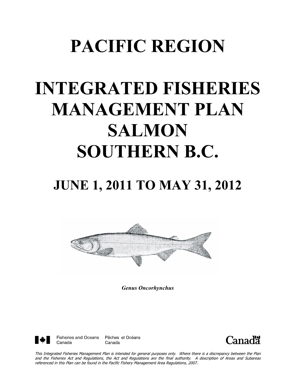 Pacific Region Integrated Fisheries Management Plan