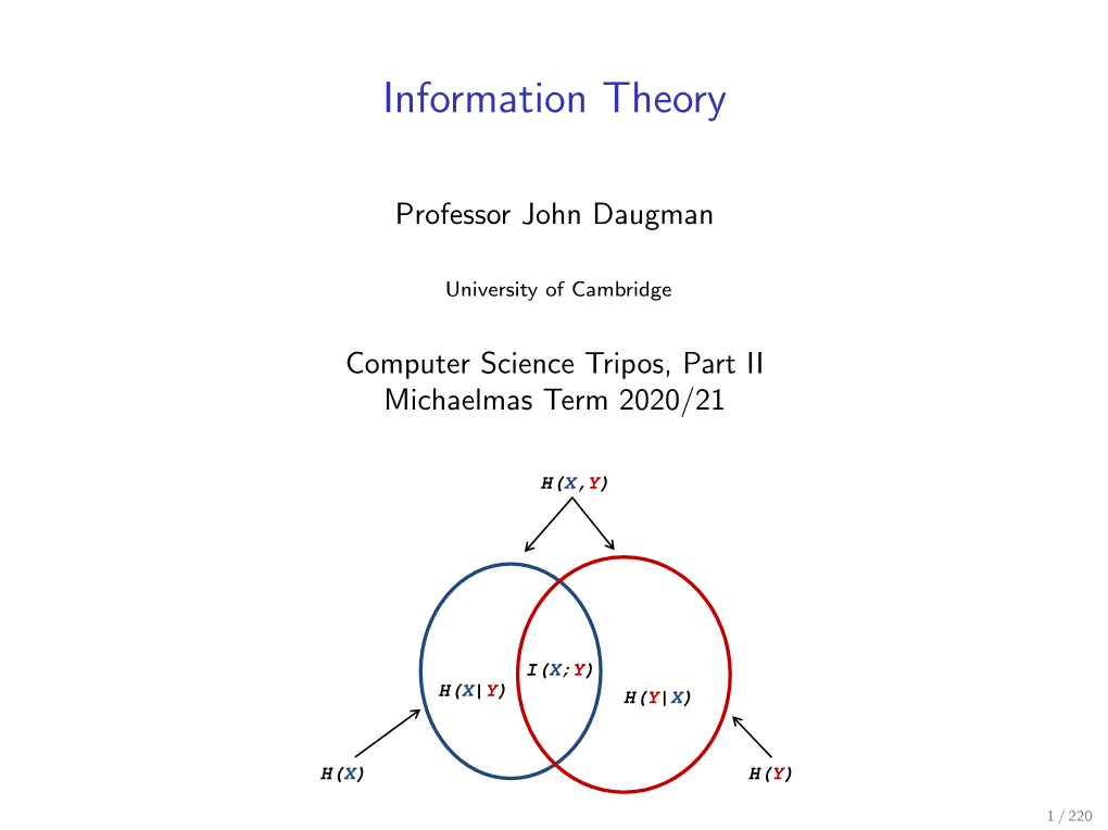 Information Theory