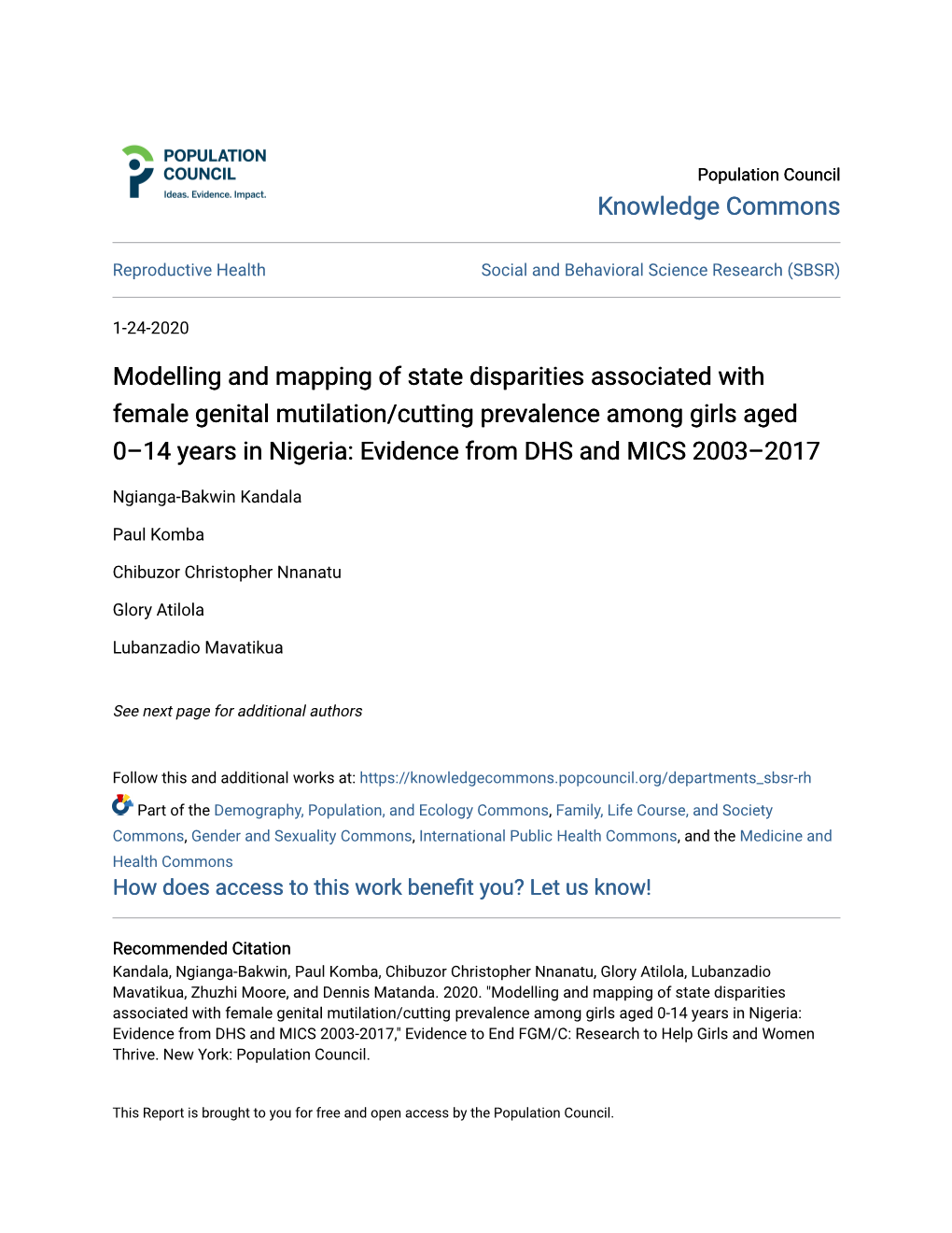 Modelling and Mapping of State Disparities Associated with Female