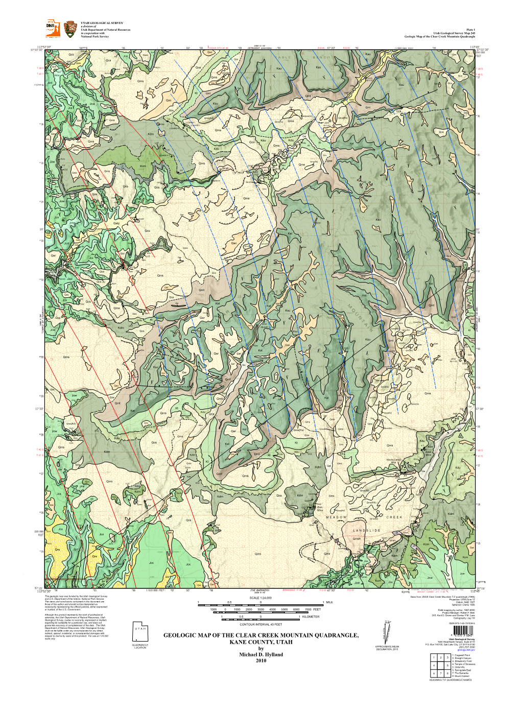 Geologic Map of the Clear Creek Mountain Quadrangle