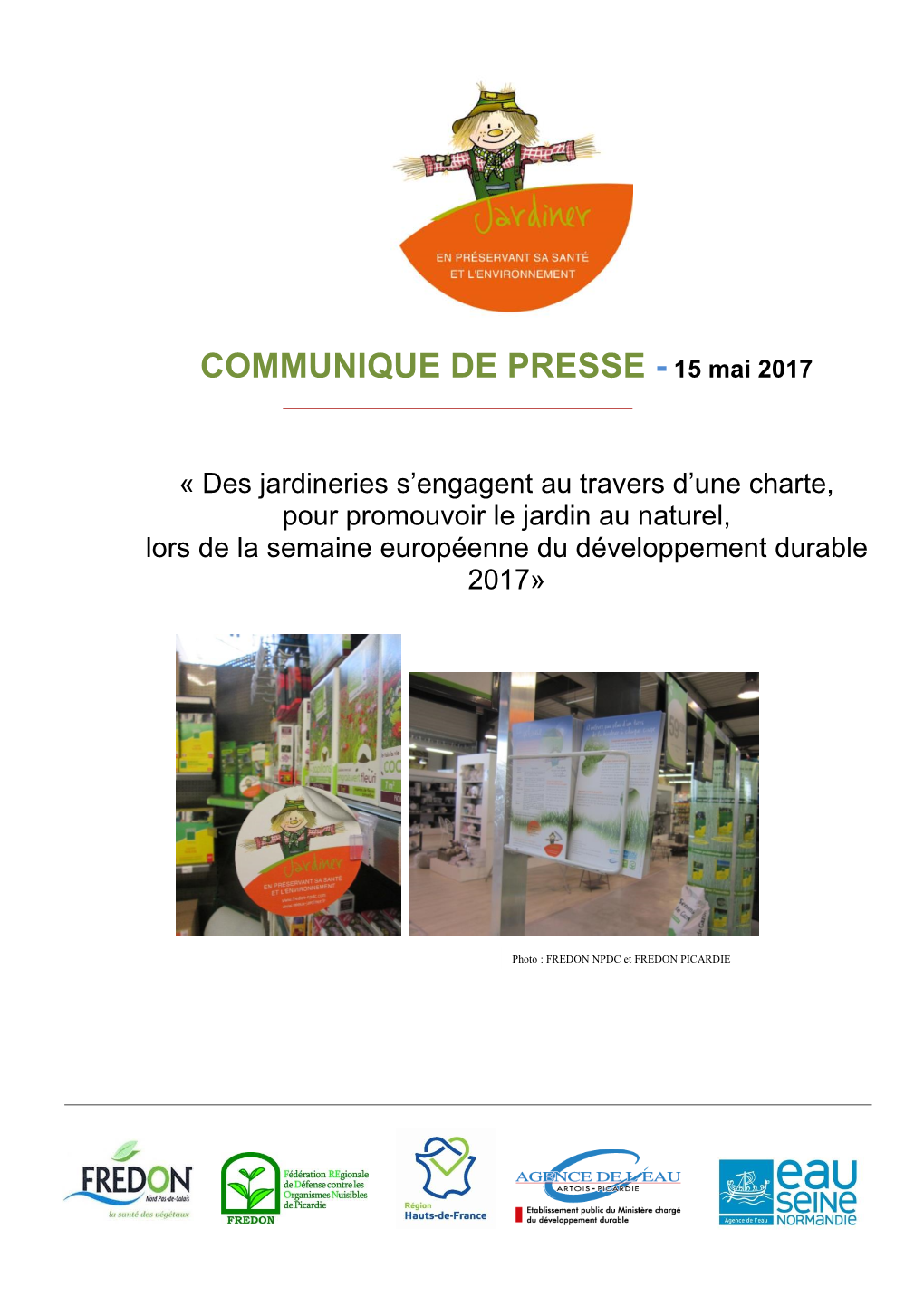 COMMUNIQUE DE PRESSE - 15 Mai 2017