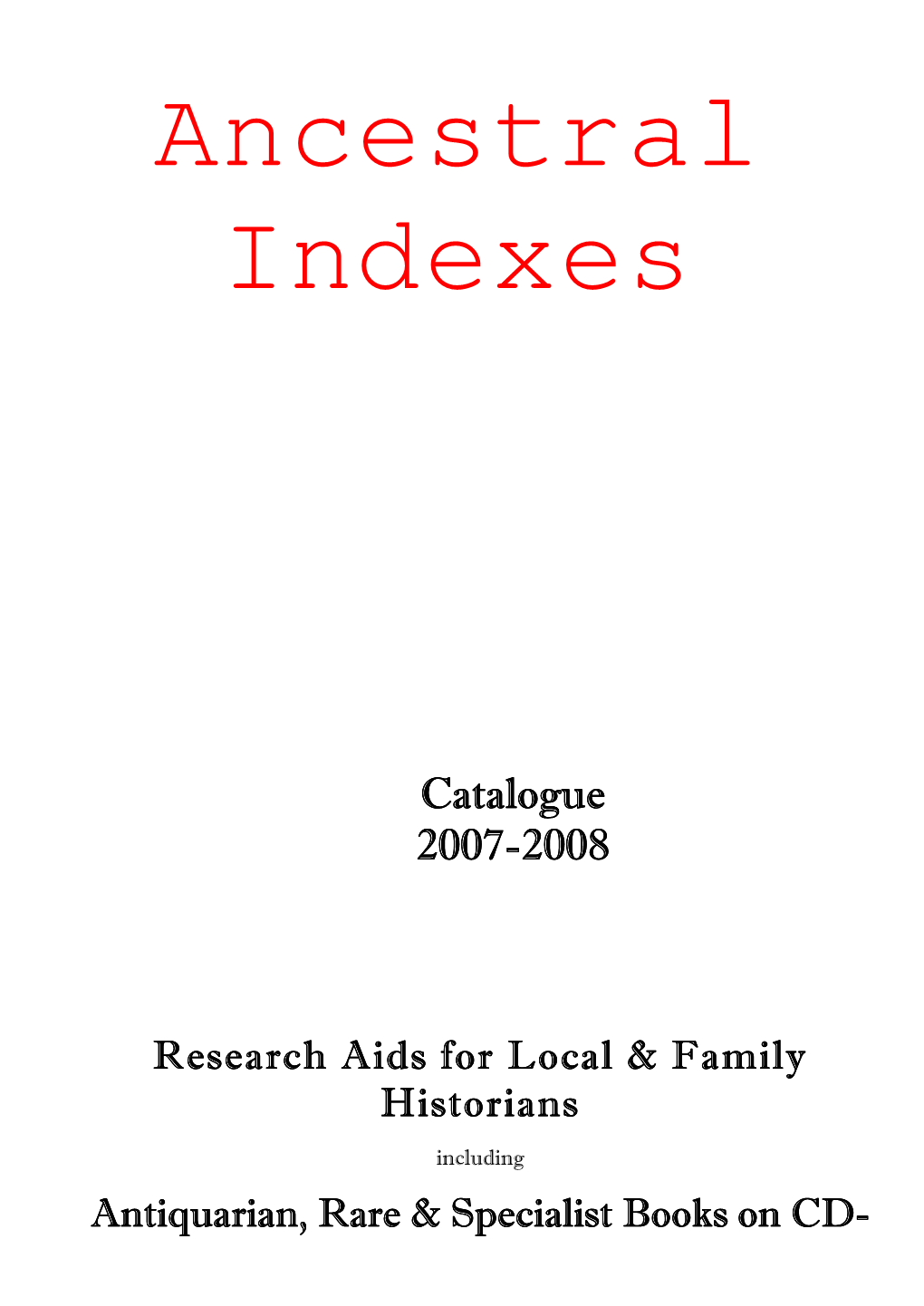 Catalogue 2007-2008