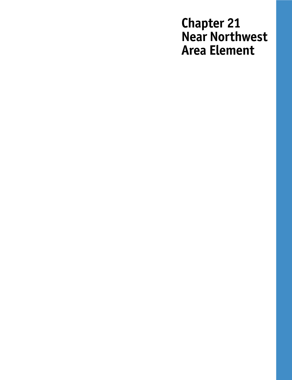 Near Northwest Area Element AREA ELEMENTS