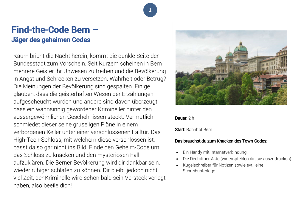 Find-The-Code Bern –