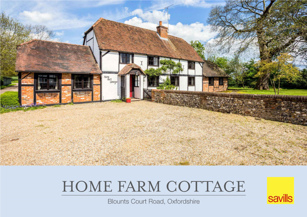 HOME FARM COTTAGE Blounts Court Road, Oxfordshire Detached Cottage in a Semi Rural Location with Far Reaching Views Over Open Farm Land