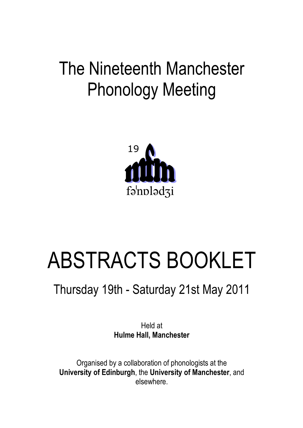 Abstracts Booklet