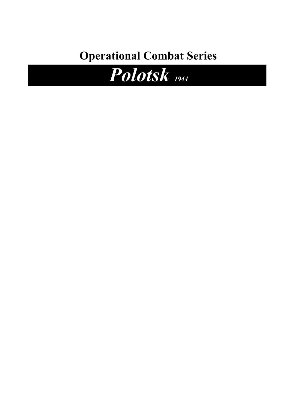 Polotsk 1944