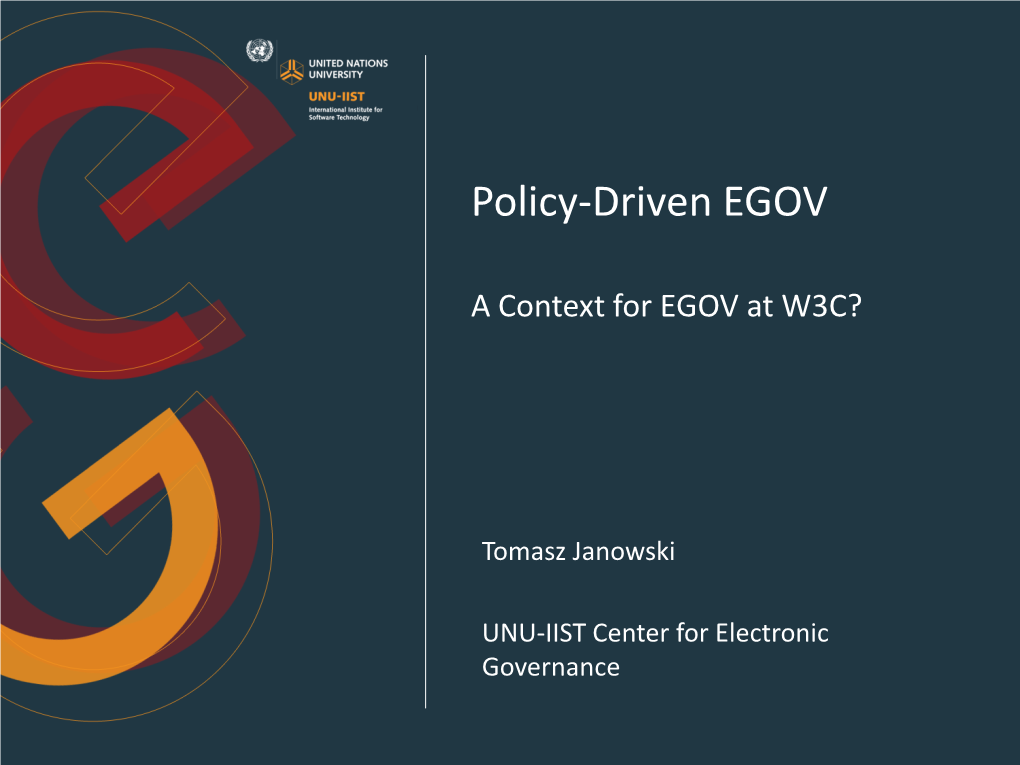 Policy-Driven EGOV