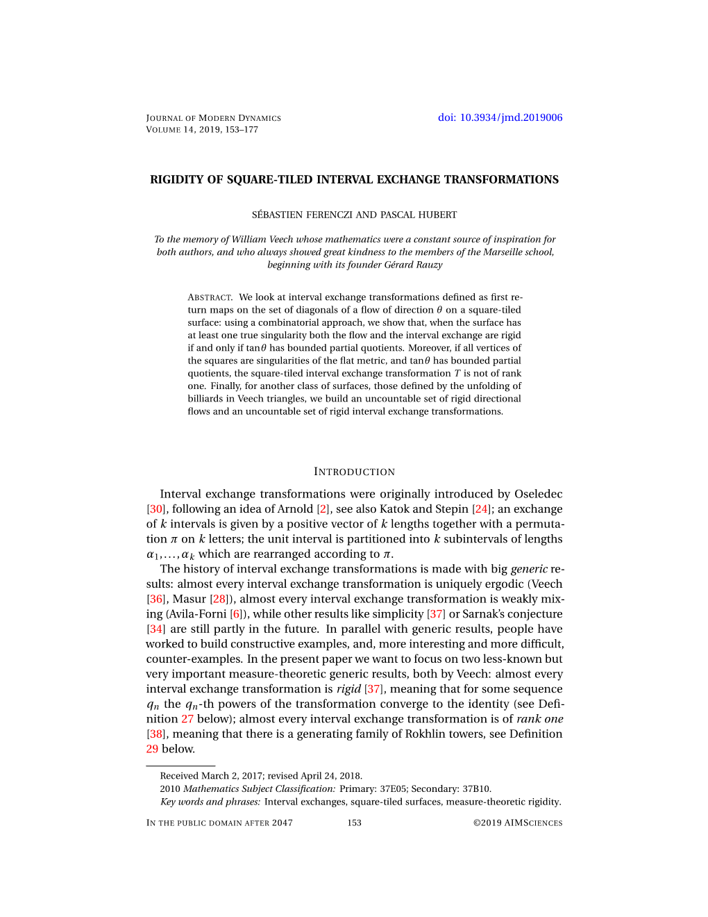 Rigidity of Square-Tiled Interval Exchange Transformations