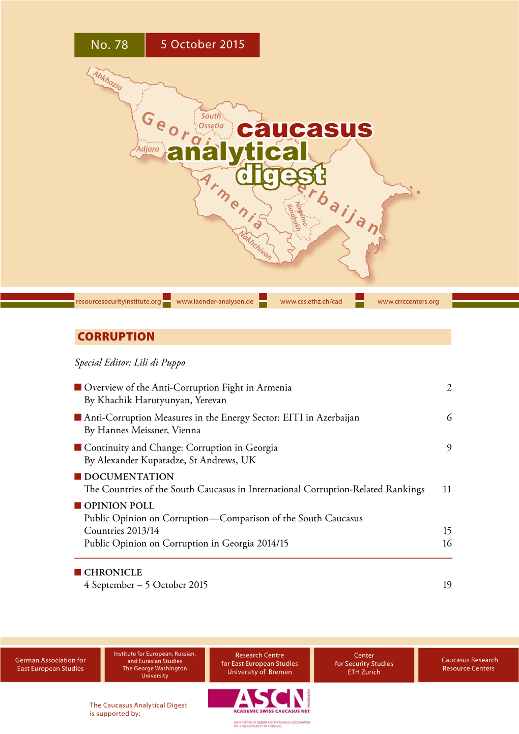 No 78, Caucasus Analytical Digest: Corruption