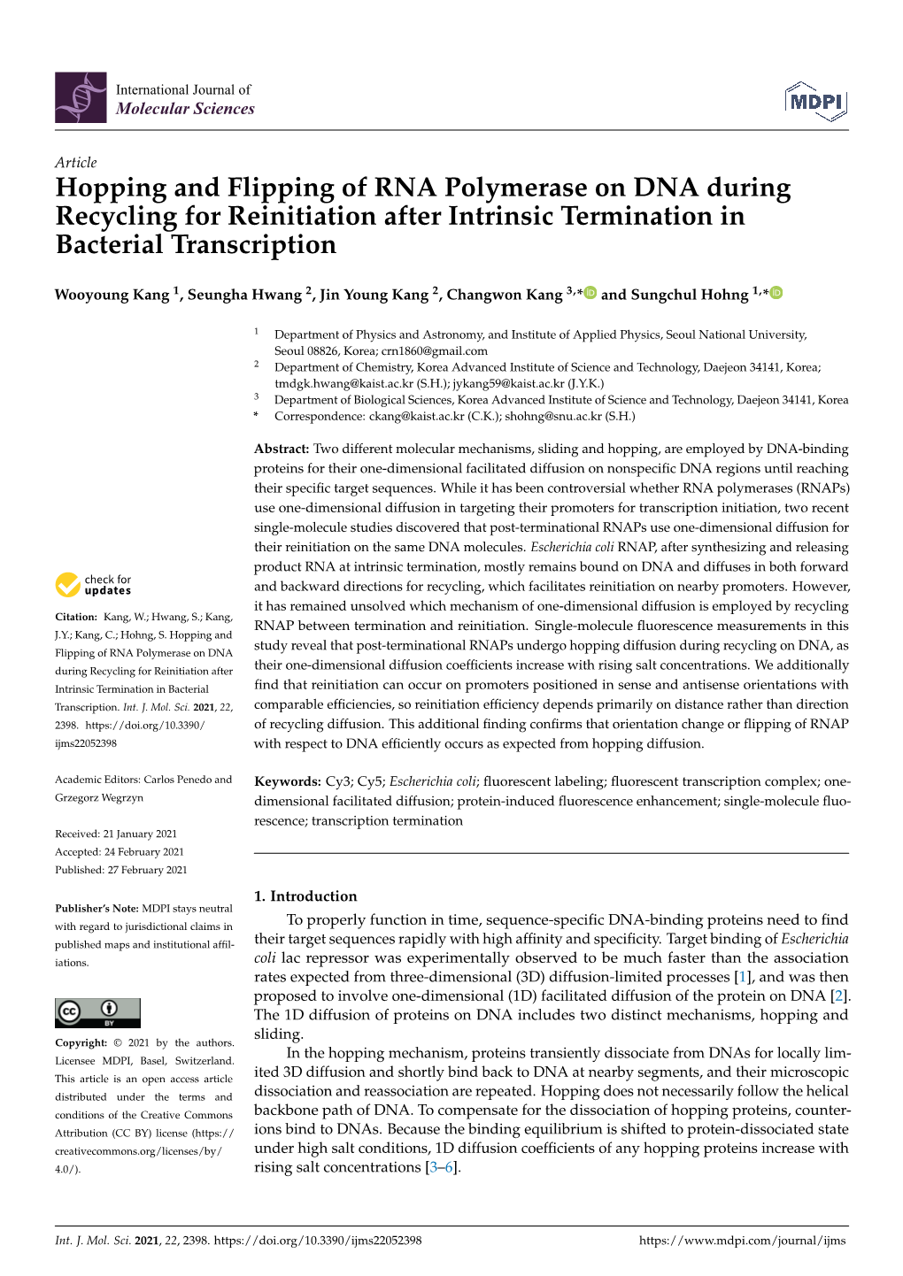 Hopping and Flipping of RNA Polymerase on DNA During Recycling for Reinitiation After Intrinsic Termination in Bacterial Transcription