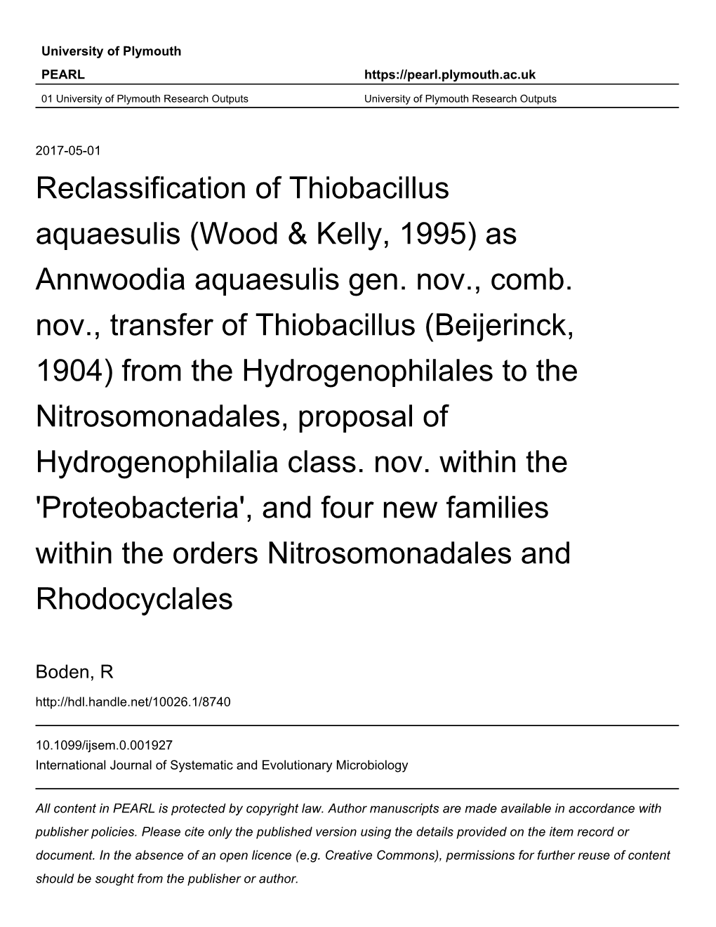 International Journal of Systematic and Evolutionary Microbiology