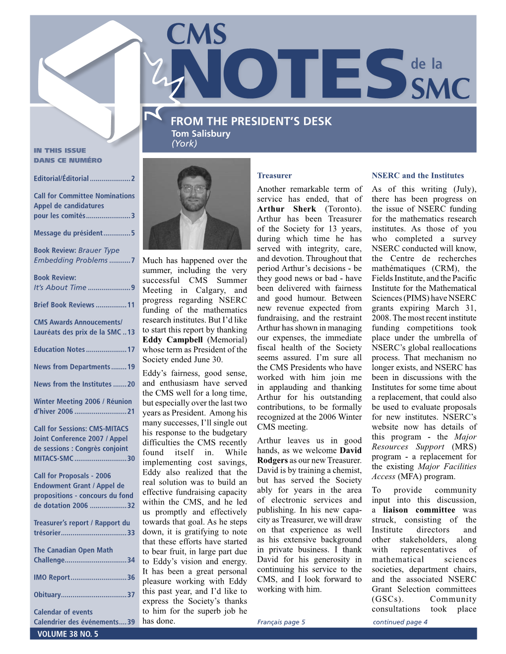 CMS Notes September 2006, Volume