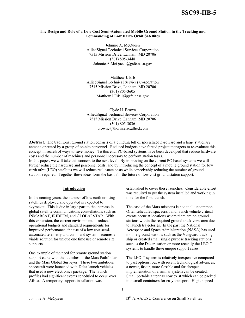 The Design and Role of a Low Cost Semi-Automated Mobile Ground Station in the Tracking and Commanding of Low Earth Orbit Satellites