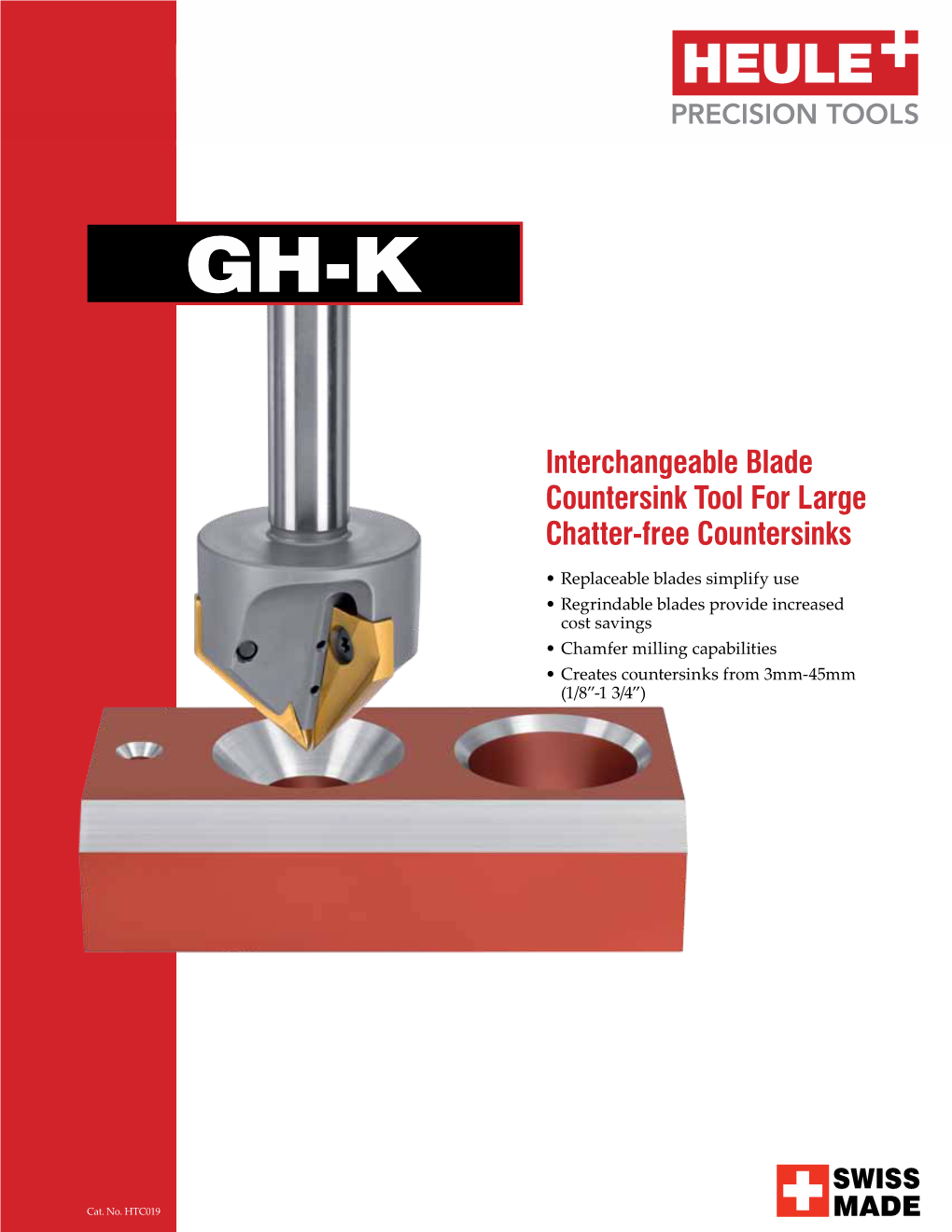 Interchangeable Blade Countersink Tool for Large Chatter-Free Countersinks