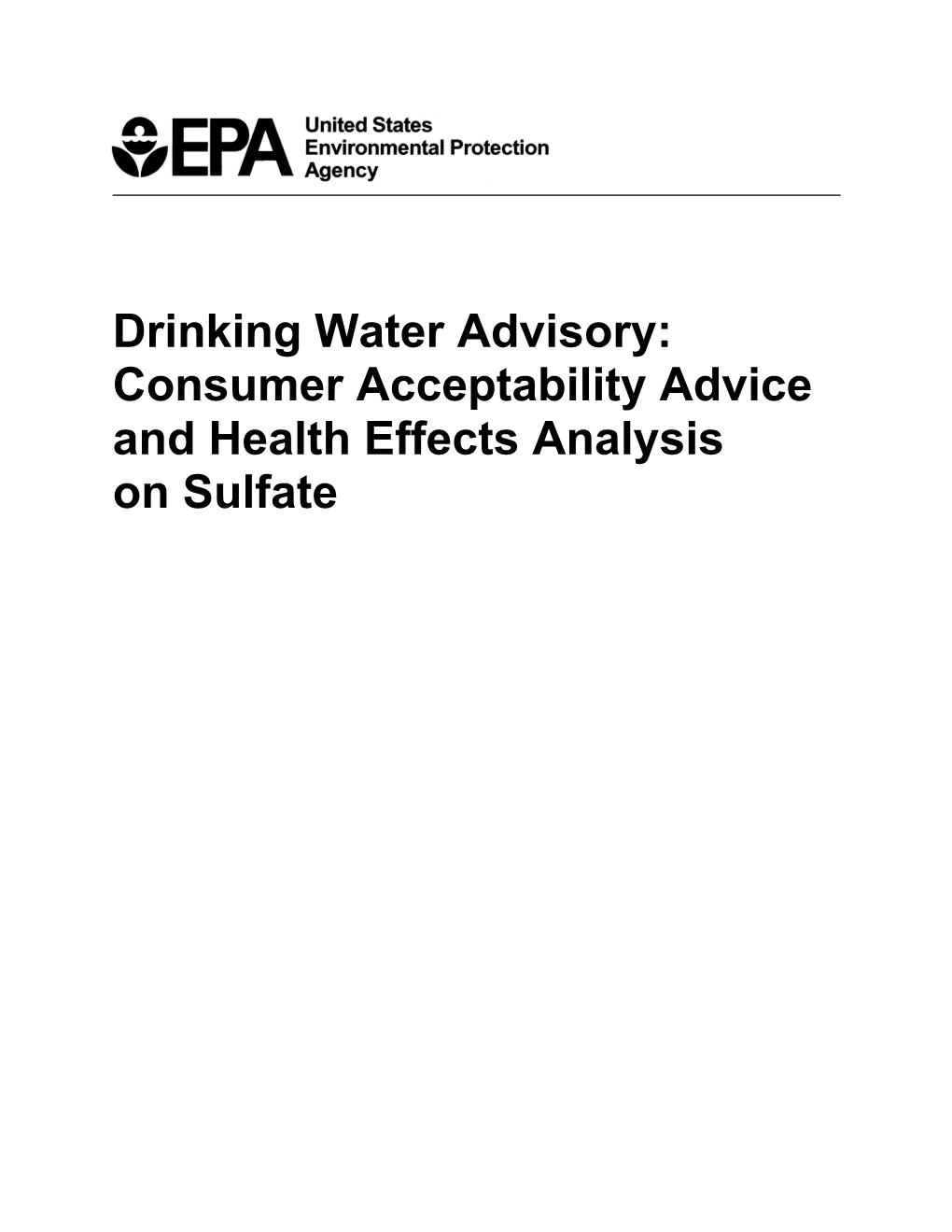 Drinking Water Advisory