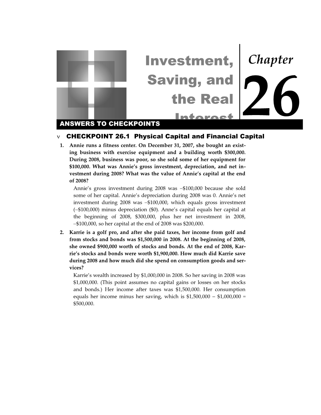 Investment, Saving, and the Real Interest Rate