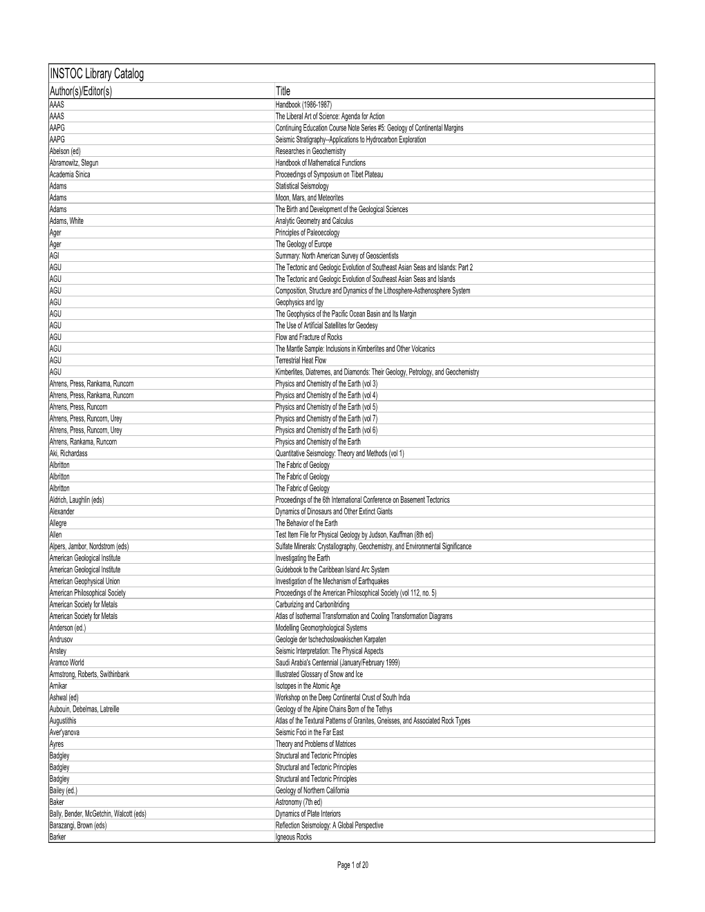 INSTOC Library Catalog